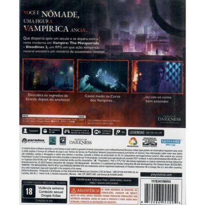 Vampire The Masquerade Bloodlines 2 - Ps5 (Novo)
