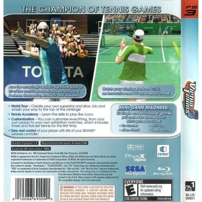 Virtua Tennis 3 - Ps3 (Usado) (Sem Manual)