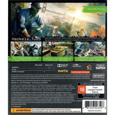 Watch Dogs 2 - Xbox One (Usado)