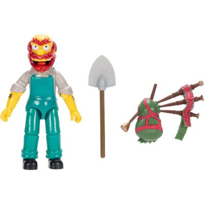Action Figure Groundskeeper Willie (Zelador Willie) Com Pá E Gaita De Foles - The Simpsons - Jakks Pacific