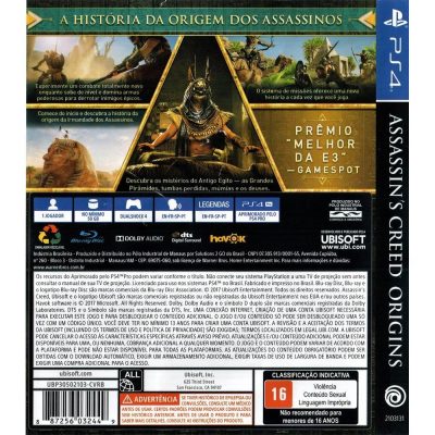 Assassins Creed Origins - Ps4 (Usado)