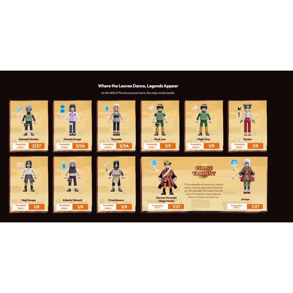 Boneco Surpresa Naruto Shippuden - Blokees Galaxy Version 02 The Place The Leaves Dance (Blind Box)
