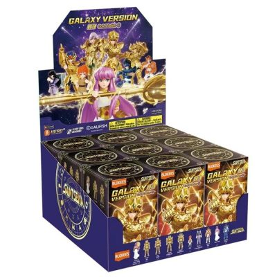 Caixa Fechada Com 09 Bonecos Cavaleiros Do Zodíaco - Blokees Saint Seiya Galaxy Version 03 Gold Zodiac