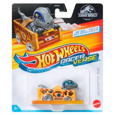 Carrinho Hot Wheels - Racer Verse - Velociraptor Blue (Jurassic World) Hkb86