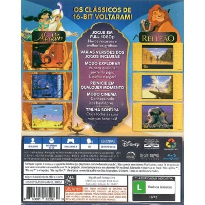 Disney Classic Games Aladdin E Rei Leão - Ps4 (Usado)