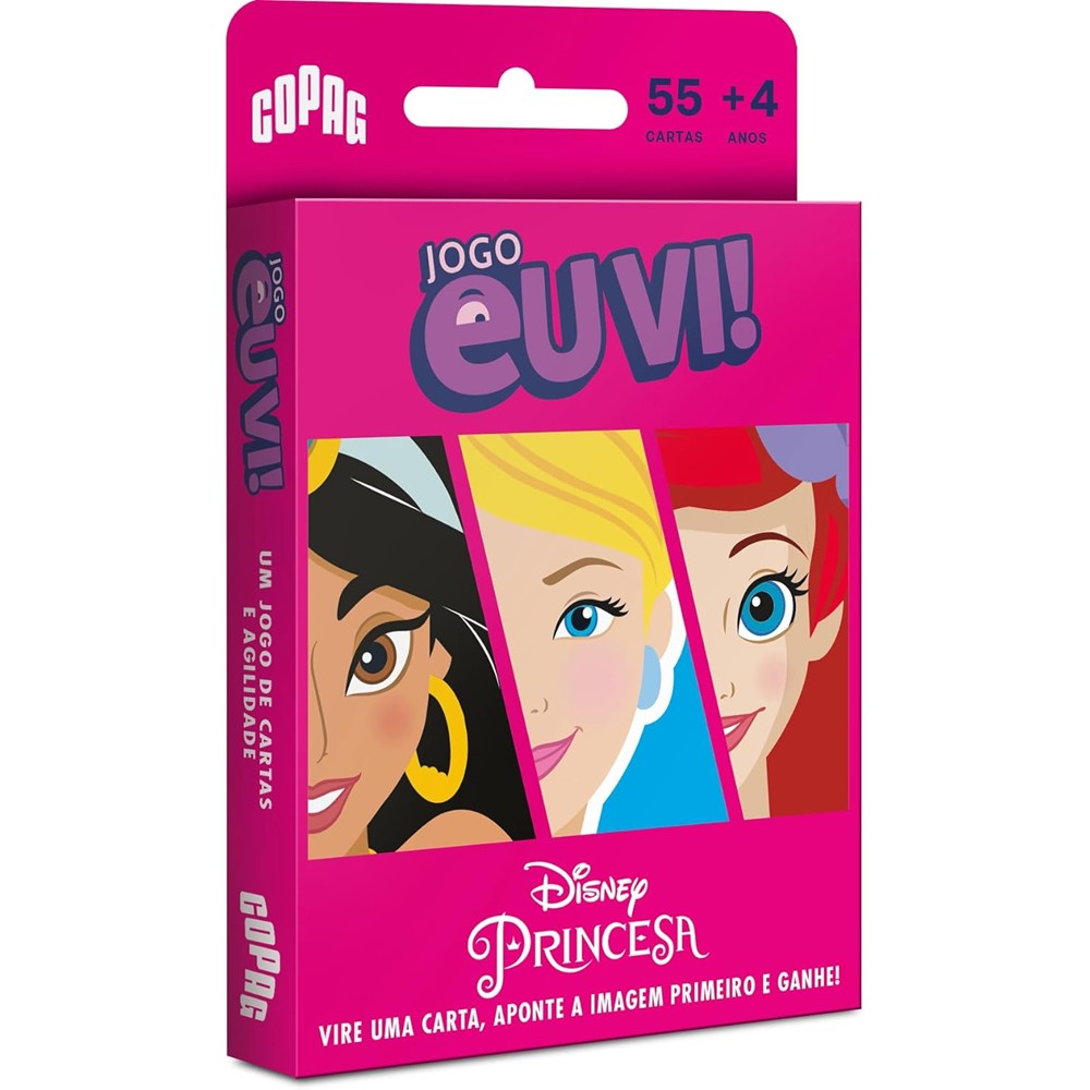 Jogo De Cartas Eu Vi! Disney Princesas Copag | Memória, Atenção E Rapidez Para Toda A Família