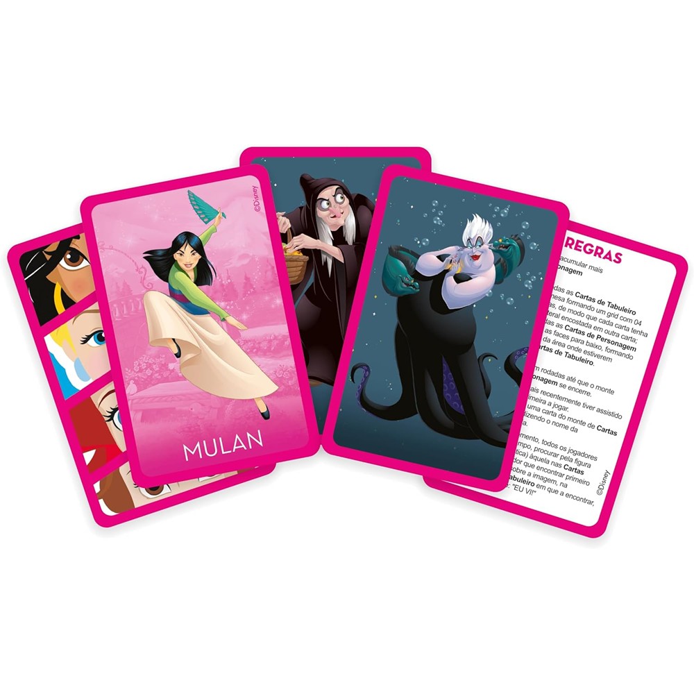 Jogo De Cartas Eu Vi! Disney Princesas Copag | Memória, Atenção E Rapidez Para Toda A Família