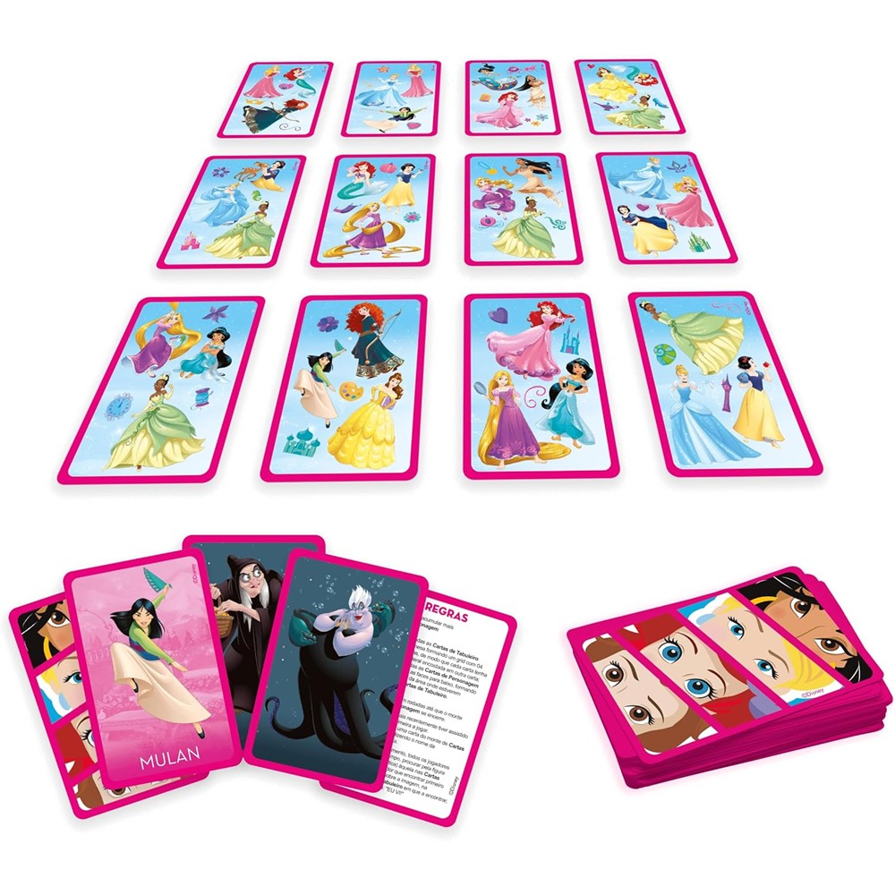 Jogo De Cartas Eu Vi! Disney Princesas Copag | Memória, Atenção E Rapidez Para Toda A Família