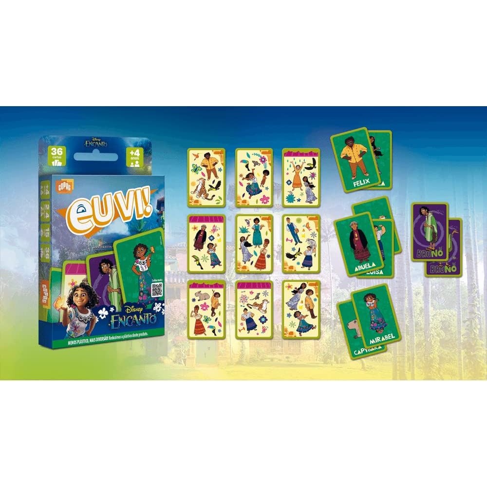 Jogo De Cartas Eu Vi! Encanto | Diversão, Atenção E Rapidez Para Toda A Família (Copag)