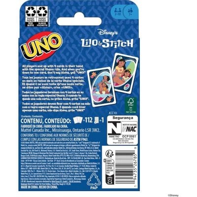 Jogo De Cartas Uno Lilo E Stitch