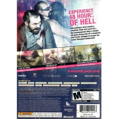 Kane & Lynch 2 Dog Days - Xbox 360 (Usado)