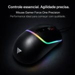 Mouse Gamer Force One Precision Usb — Sensor A603fp, 7200 Dpi, 6 Botões E Led 7 Cores