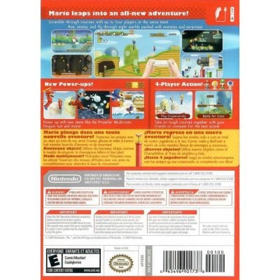 New Super Mario Bros - Nintendo Wii (Caixinha Vermelha) (Manual Sem Capa) (Seminovo)