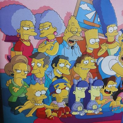 Quadro Com Moldura - Simpsons (33X48cm) (Seminovo) (Com Detalhe Na Moldura)
