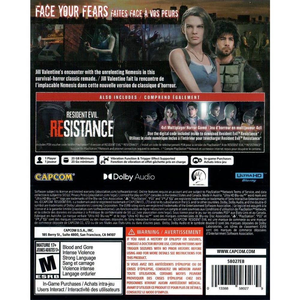 Resident Evil 3 - Ps5 (Seminovo)