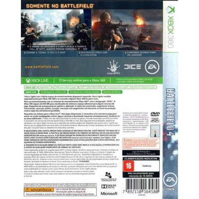 Battlefield 4 - Xbox 360 (Usado) (Mancha) (Requer Hd)