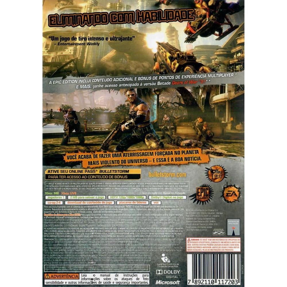 Bulletstorm: Epic Edition - Xbox 360 (Seminovo)