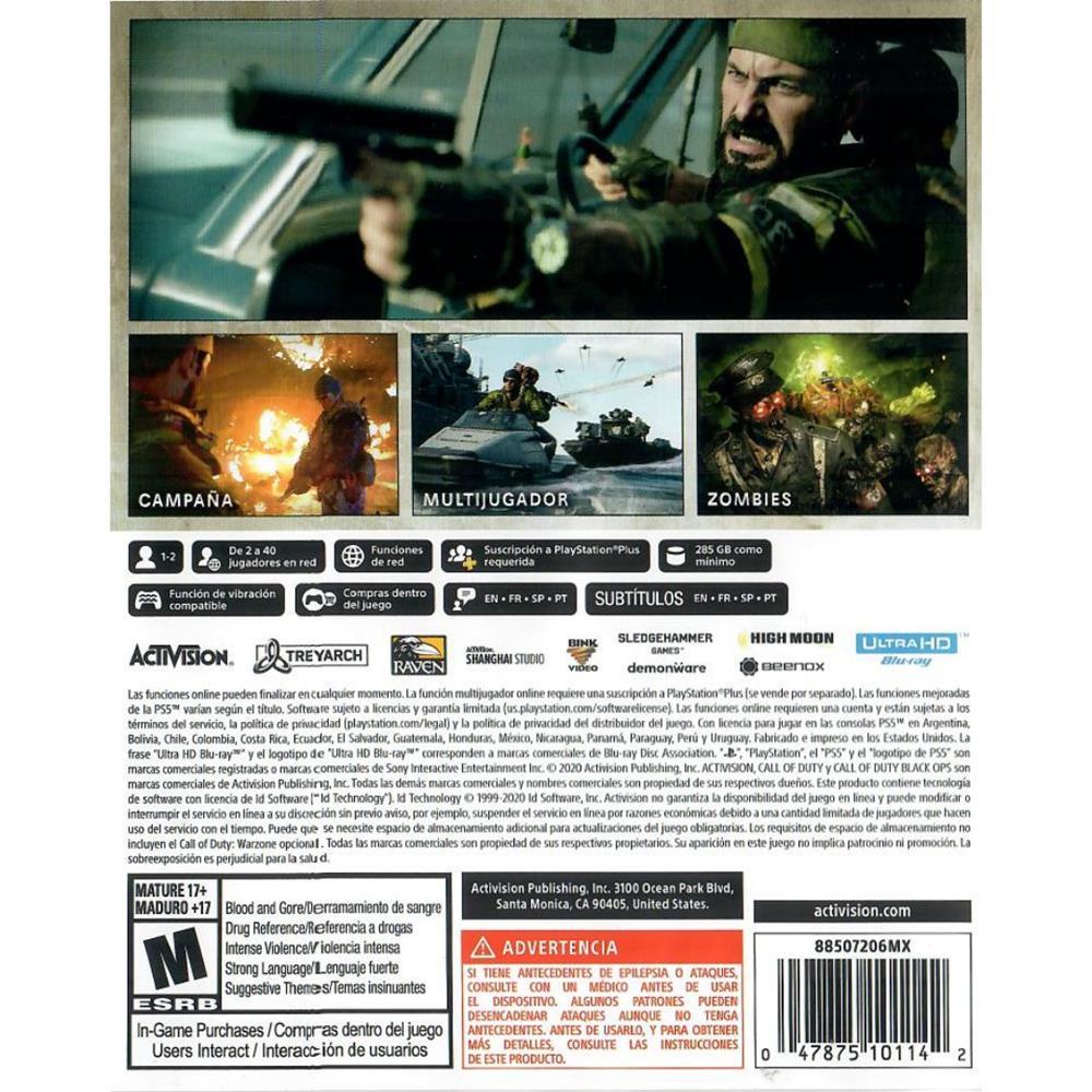 Call Of Duty Black Ops Cold War - Ps5 (Usado)