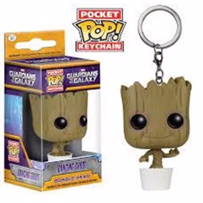 Chaveiro Funko Pocket Pop! Keychain Marvel – Dancing Groot Bobble-Head