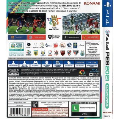 Efootball Pro Evolution Soccer (Pes) 2021 - Ps4 (Usado)