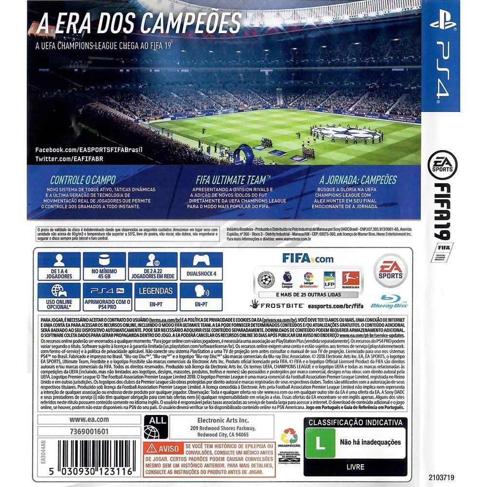 Fifa 19 - Ps4 (Usado)