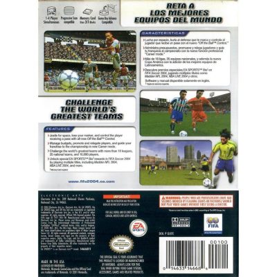 Fifa Soccer 2004 - Game Cube (Usado) (Disco Craquelado) (Sem Manual)