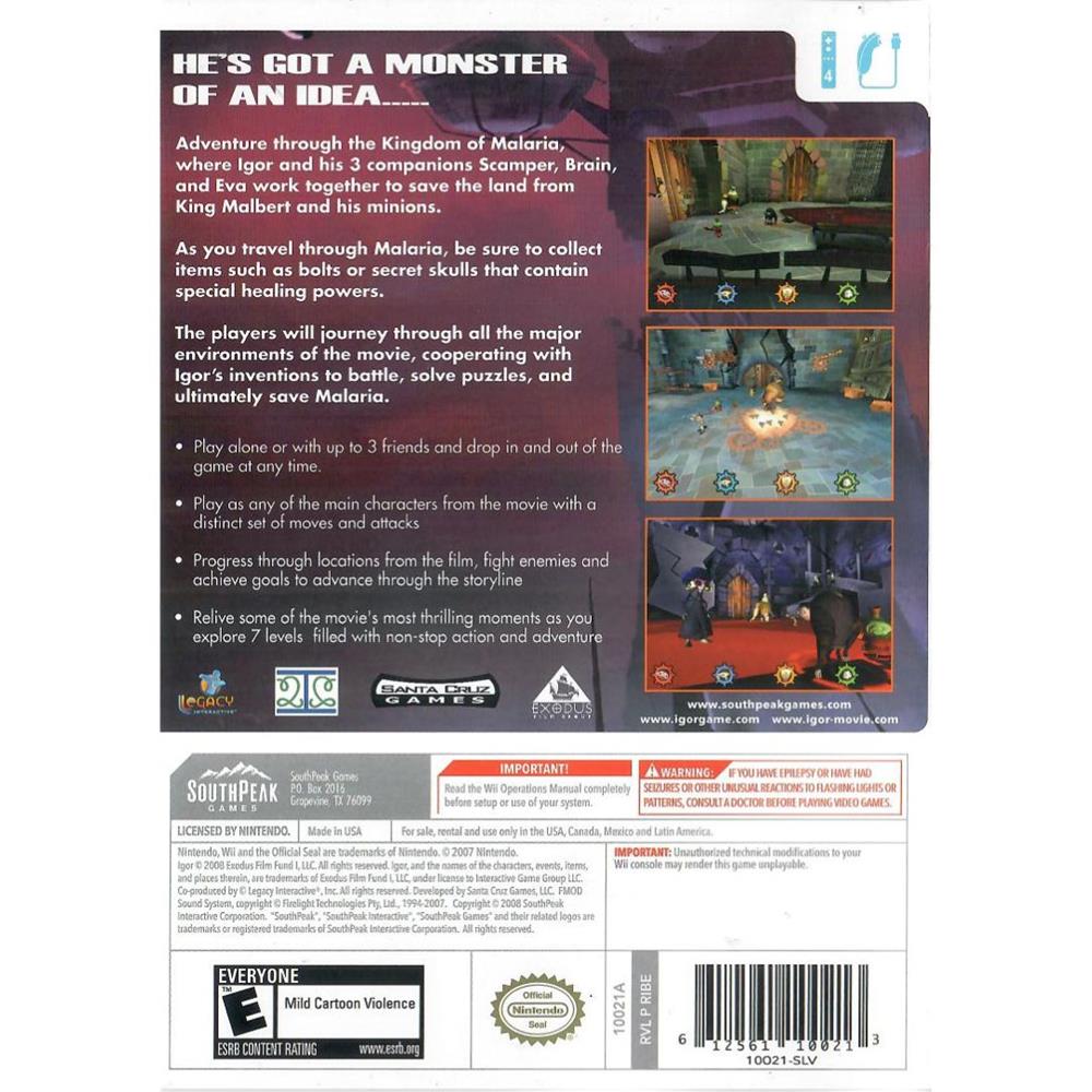 Igor The Game - Nintendo Wii (Seminovo)