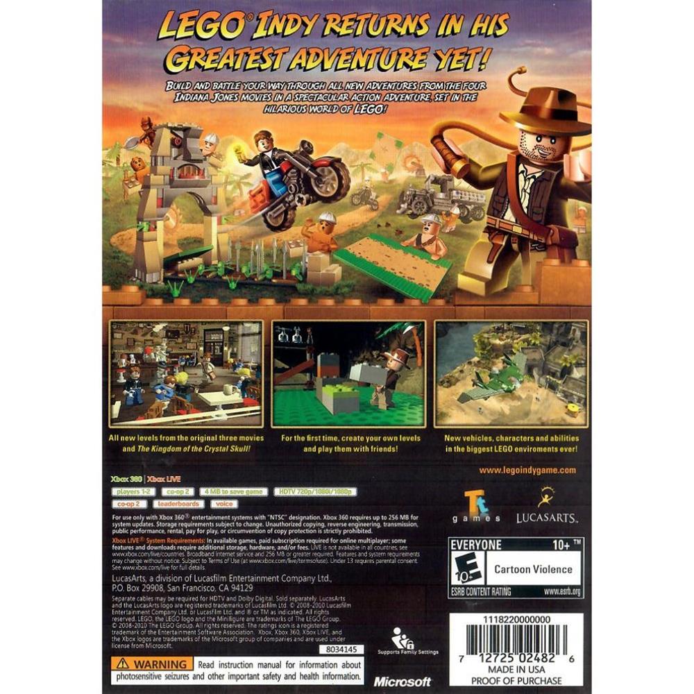 Lego Indiana Jones 2 Platinum Hits - Xbox 360 (Usado)
