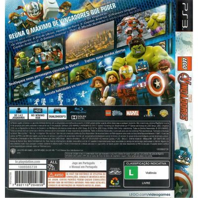 Lego Marvel Vingadores - Ps3 (Usado)