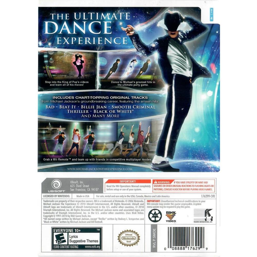 Michael Jackson The Experience - Nintendo Wii (Usado)