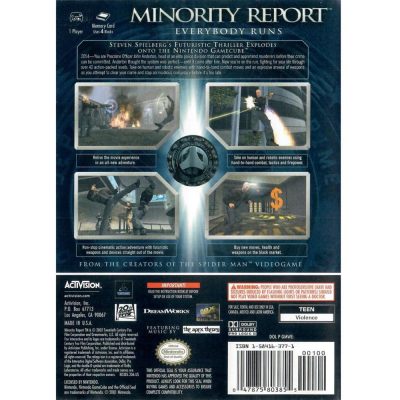 Minority Report Everybody Runs - Game Cube (Usado) (Sem Manual)