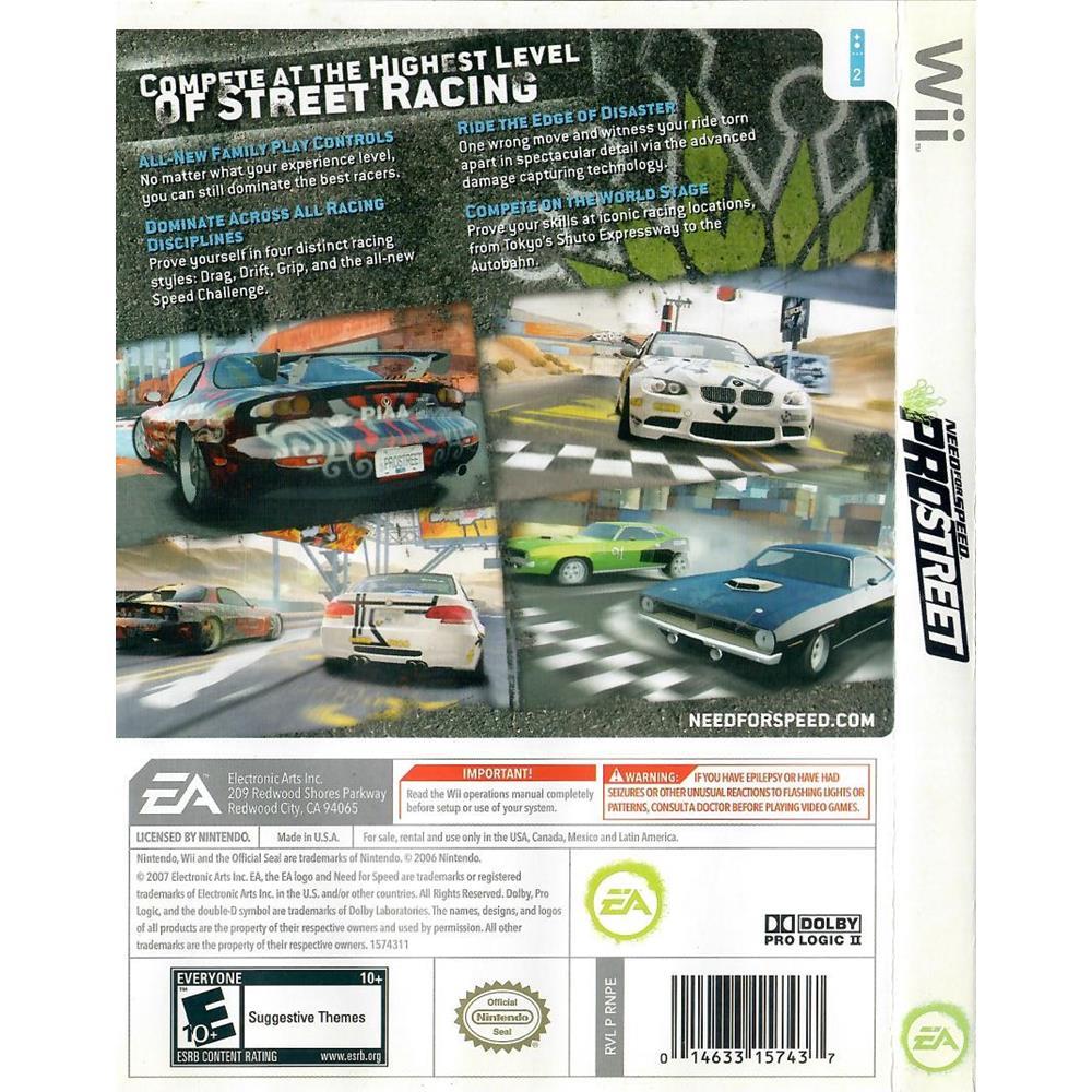 Need For Speed Pro Street - Nintendo Wii (Usado)