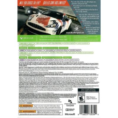 Need For Speed Rivals - Xbox 360 (Sem Manual) (Requer Hd) (Seminovo)
