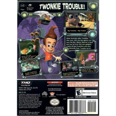 Nickelodeon The Adventures Of Jimmy Neutron Boy Genius Attack Of The Twonkies - Game Cube (Usado) (Sem Manual)