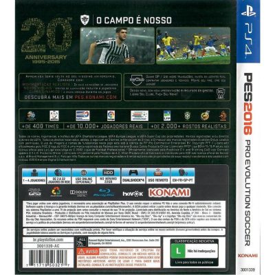 Pro Evolution Soccer (Pes) 2016 - Ps4 (Usado)