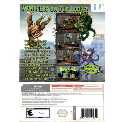 Rampage Total Destruction - Nintendo Wii (Usado) (Sem Manual)