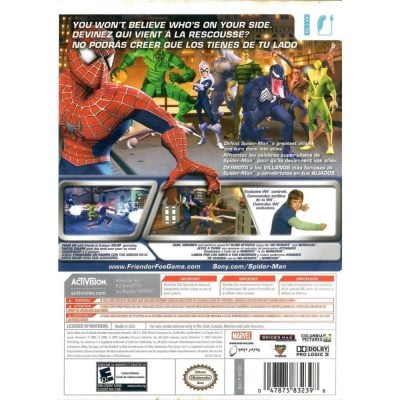 Spider-Man Friend Or Foe - Nintendo Wii (Usado) (Sem Manual)