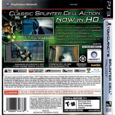 Tom Clancys Splinter Cell Trilogy - Ps3 (Usado) (Sem Manual)