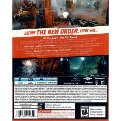 Wolfenstein Old Blood - Ps4 (Seminovo)