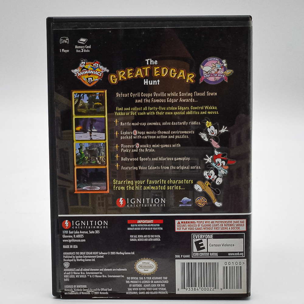 Animaniacs The Great Edgar Hunt - Game Cube #2 (Capa)