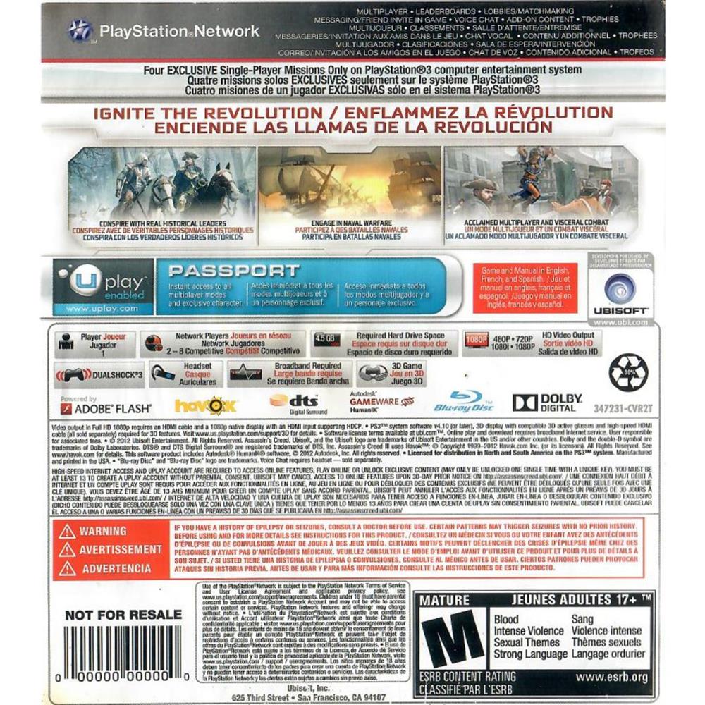 Assassins Creed 3 - Ps3 (Usado)