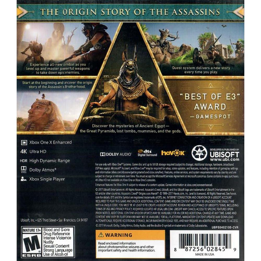 Assassins Creed Origins - Xbox One (Usado)