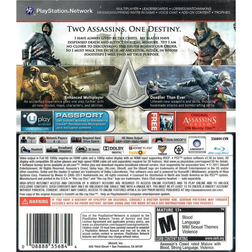 Assassins Creed Revelations - Ps3 (Seminovo)