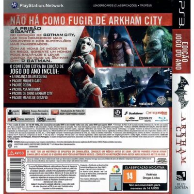 Batman Arkham City Edição Jogo Do Ano - Ps3 (Usado)