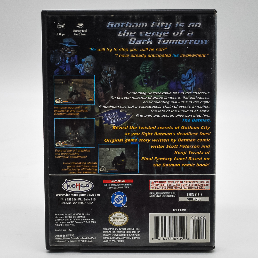 Batman Dark Tomorrow - Game Cube (Sem Manual) (Seminovo)