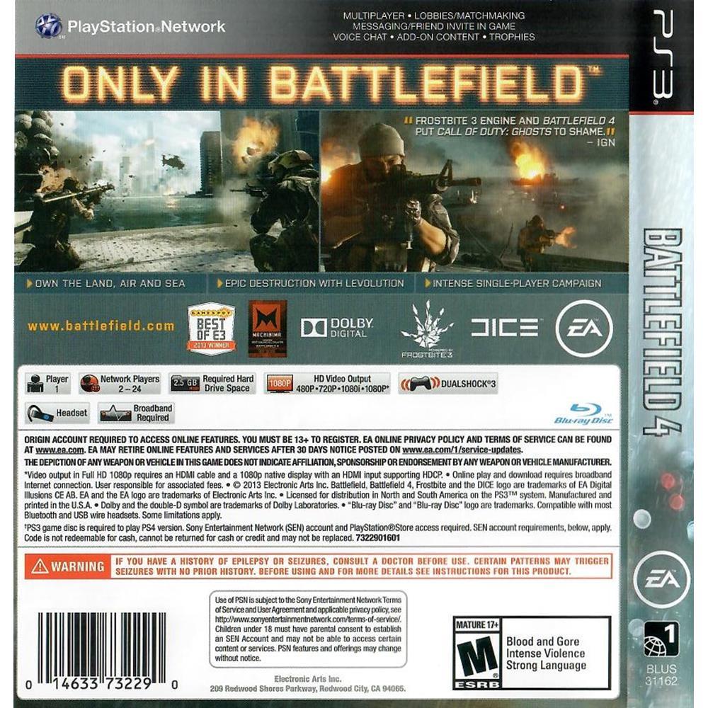 Battlefield 4 - Ps3 (Usado)