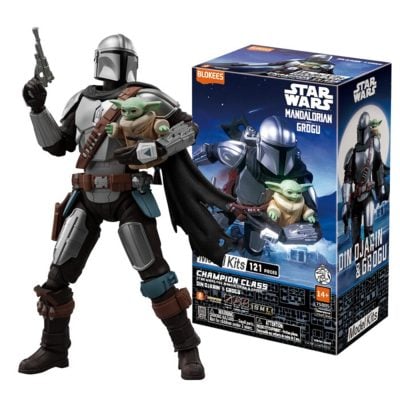 Blokees Din Djarin E Grogu Champion Class 05 - Boneco Star Wars The Mandalorian