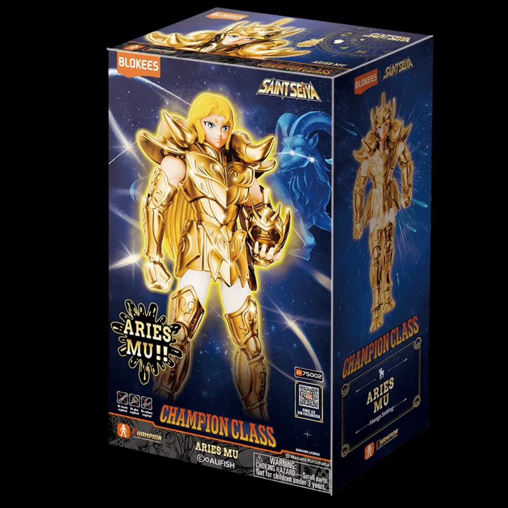 Blokees Mu De Áries Champion Class 01 - Boneco Cavaleiros Do Zodíaco Saint Seiya