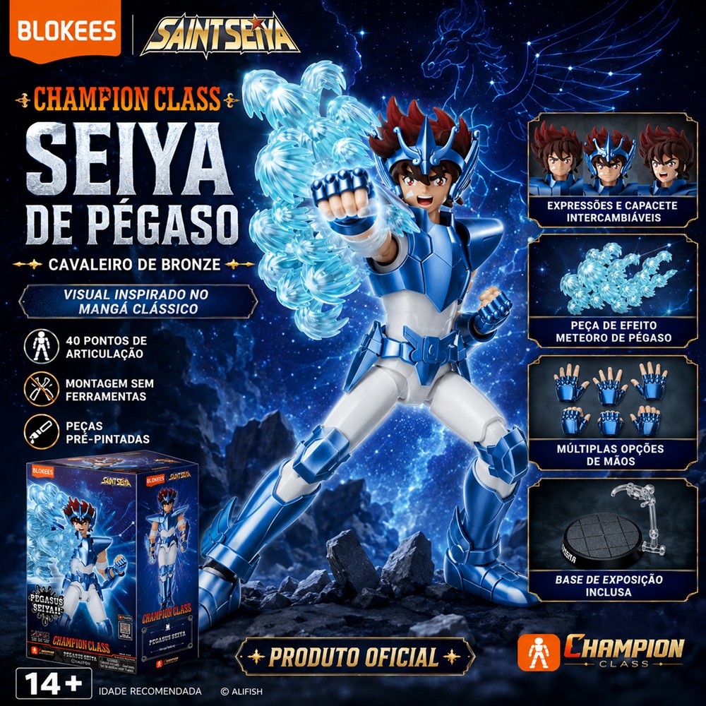 Blokees Seiya De Pégaso Champion Class 04 – Boneco Cavaleiros Do Zodíaco Saint Seiya Blokees Seiya De Pégaso Champion Class 04 - Boneco Cavaleiros Do Zodíaco Saint Seiya