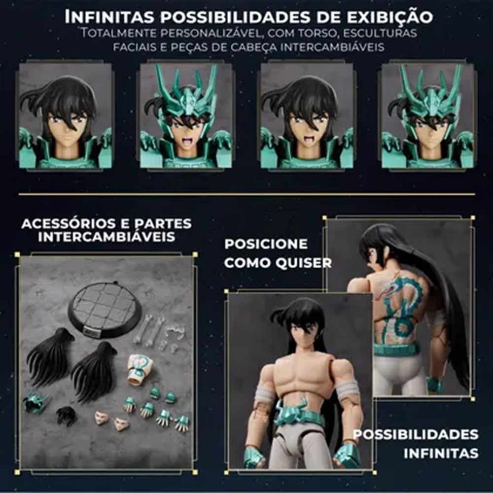 Blokees Shiryu De Dragão Champion Class 09 - Boneco Cavaleiros Do Zodíaco Saint Seiya